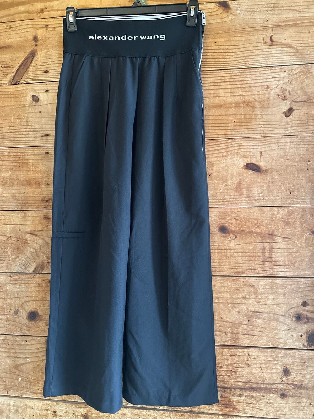 Alexander Wang Logo Waist Wide Leg Pant